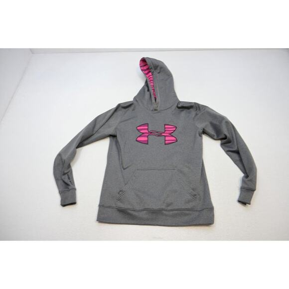 Under Armour Hoodie Performance Gray Pullover Athletic Jacket Womens Sz Small - Picture 5 of 11